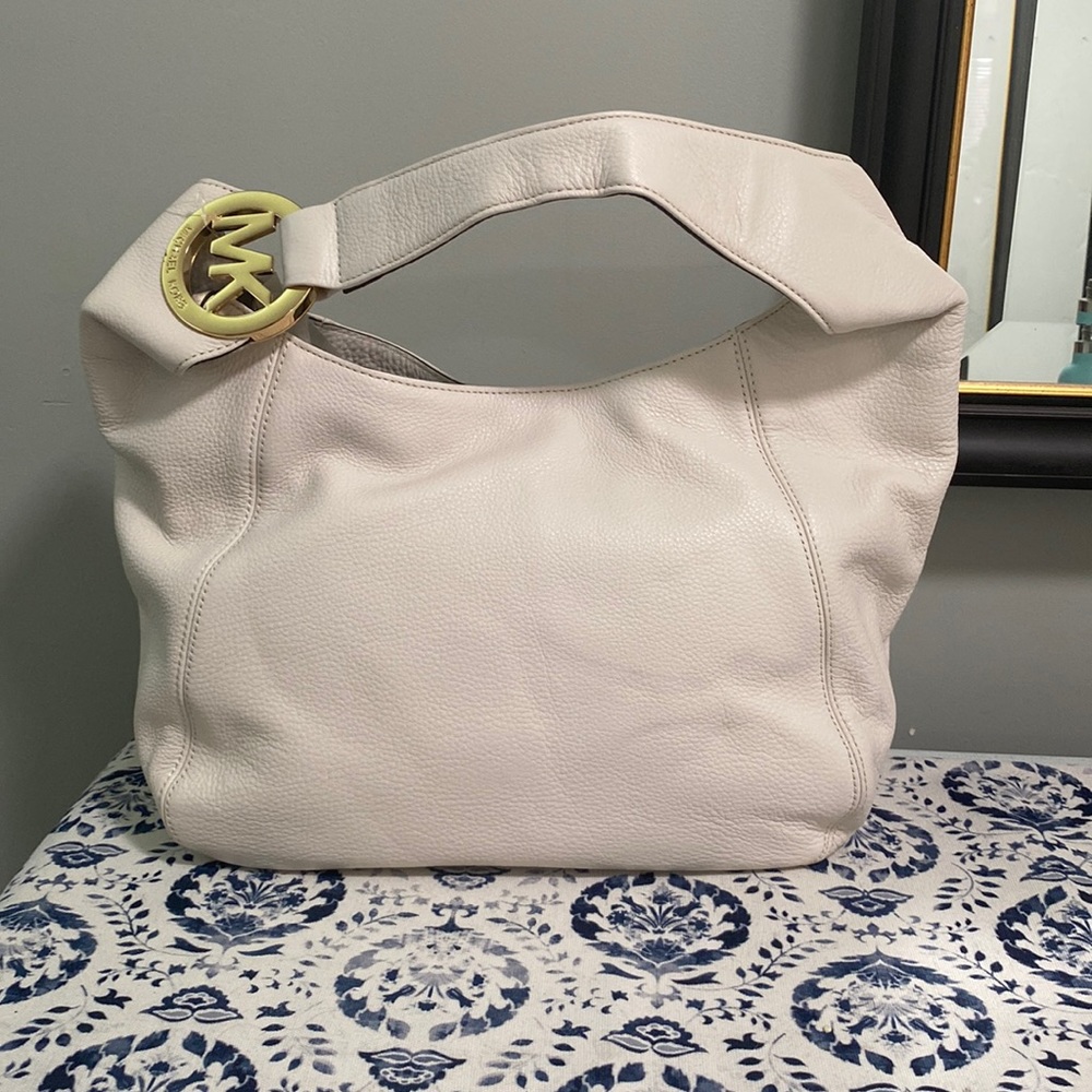 White Leather Michael Kors Handbag